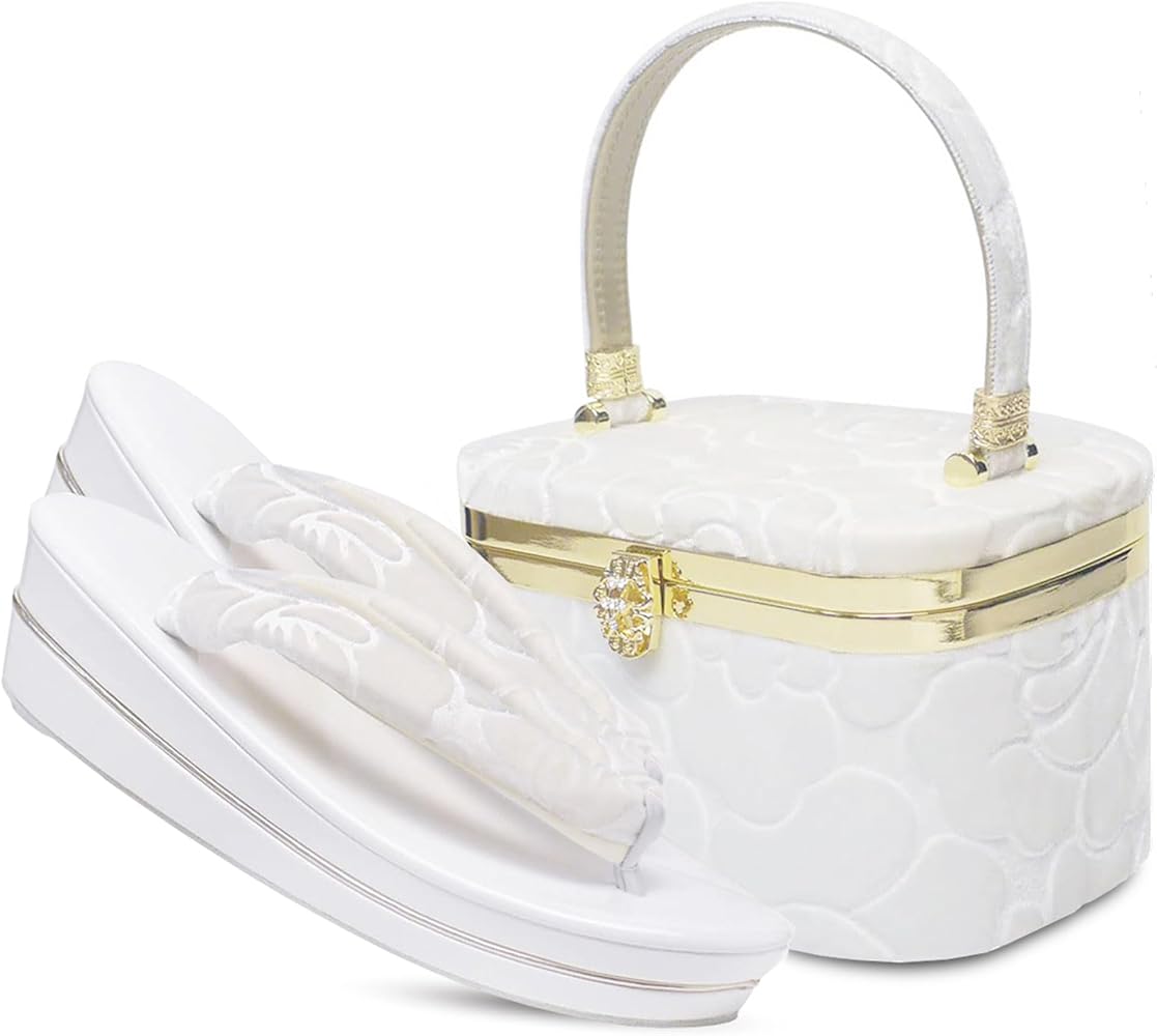 Amazon.co.jp: [NISHIORI] ふんわりベロア 振袖用 草履 バッグ セット