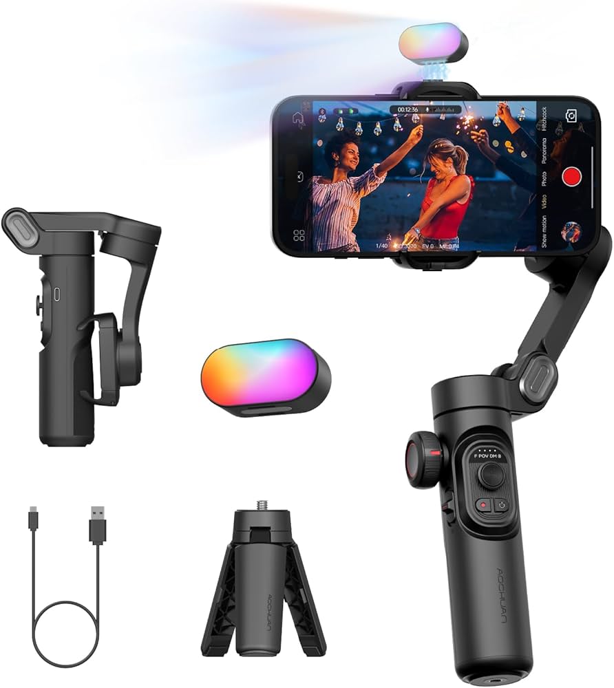 Amazon.com: AOCHUAN 3-Axis Gimbal Stabilizer for iPhone Gimbal