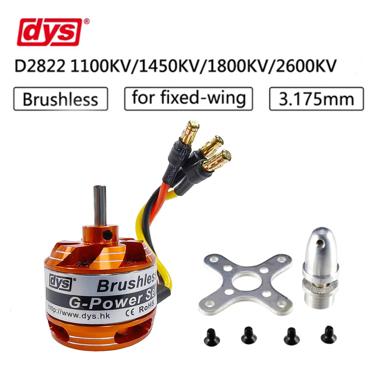 Amazon.com: DYS D2822 1100KV/1450KV/1800KV/2600KV Brushless