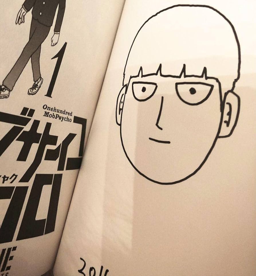 い*ン様 ONE先生 直筆イラスト サイン「 モブサイコ100 」（真筆