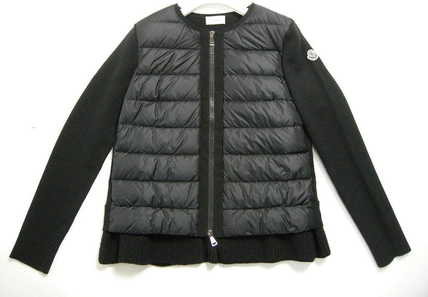 Amazon | [モンクレール] ニット切替フリル ダウンジャケット ダウン