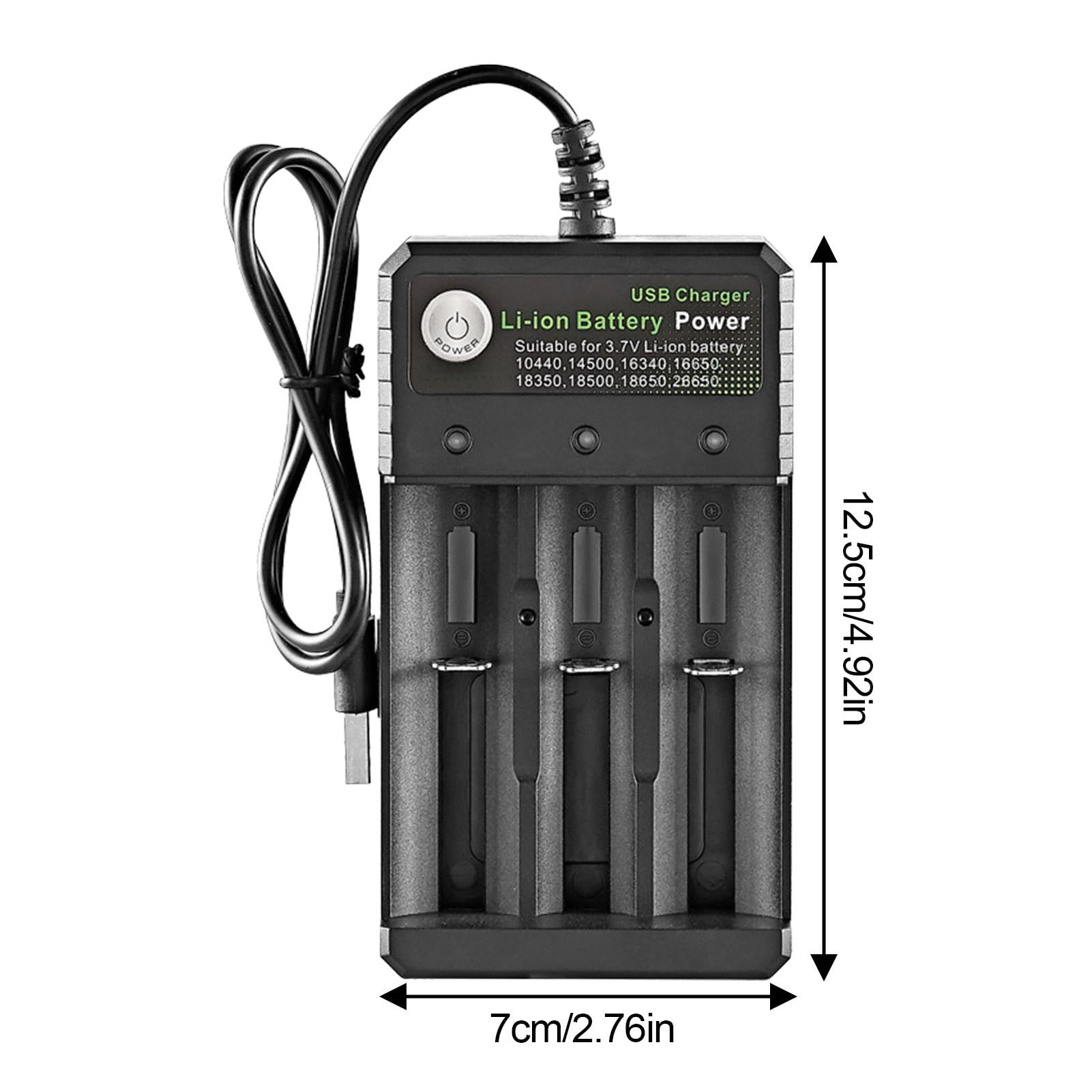 Amazon.co.jp: 18650 充電器、バッテリー充電器 18650 | 3 スロット