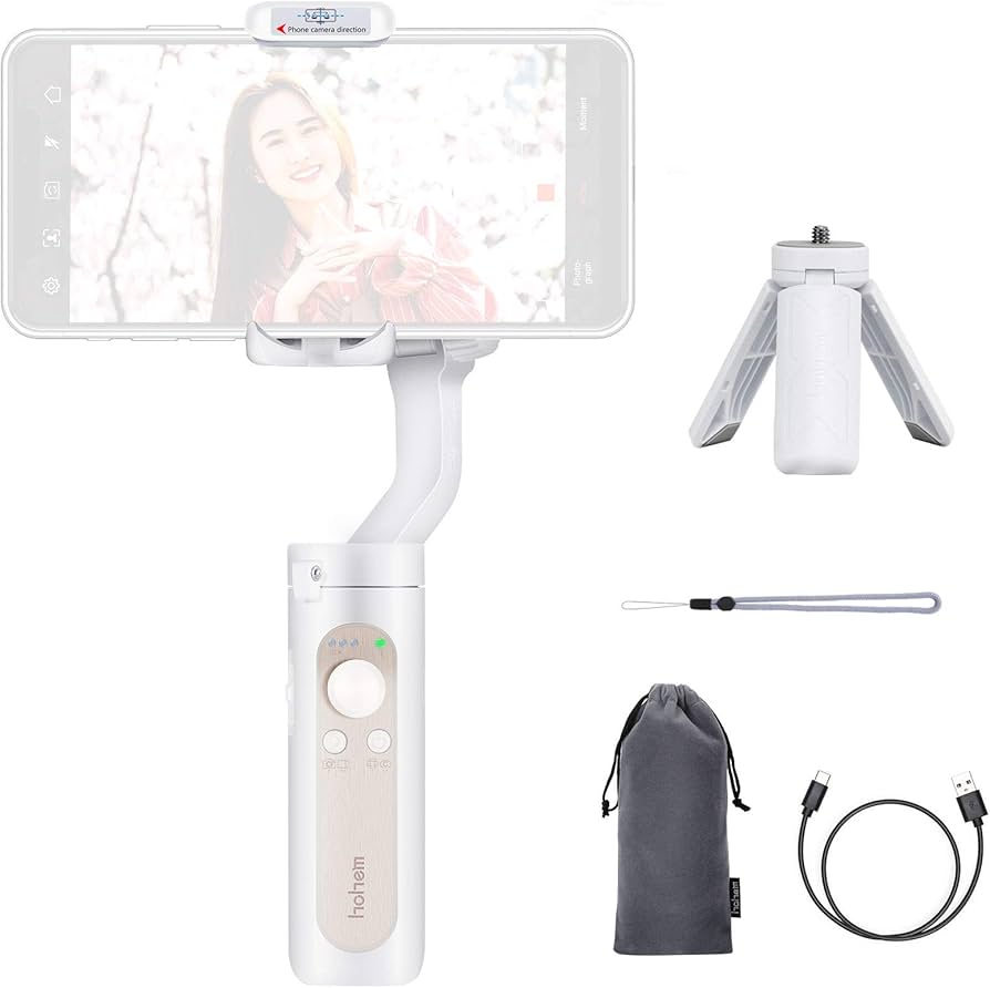 Amazon.co.jp: Hohem X スマホ用ジンバル3軸折りたたみ式
