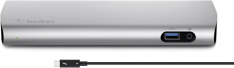 Amazon.com: Belkin Thunderbolt 3 Dock w/ 2.6ft Thunderbolt 3 Cable
