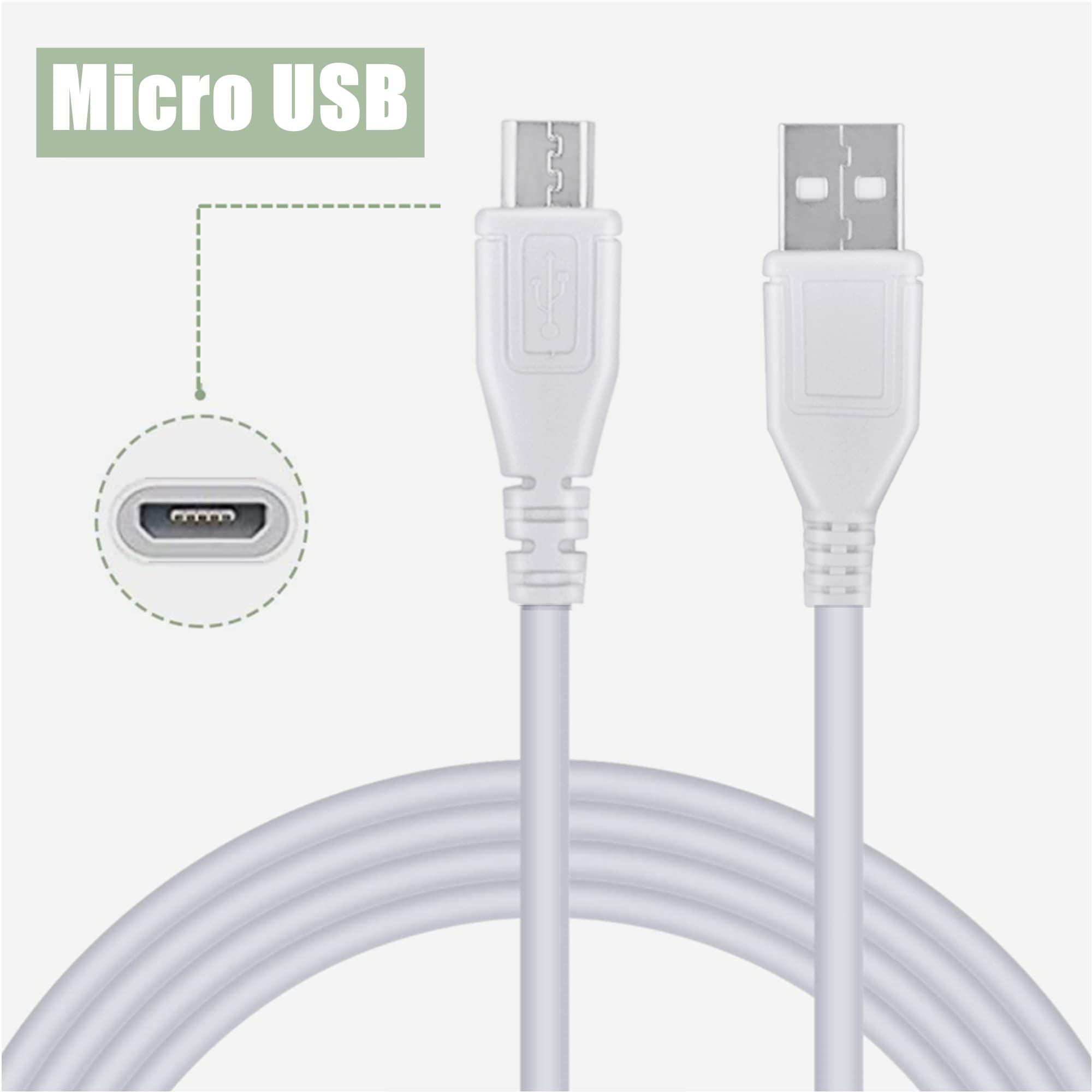 CJP-Geek 5ft White Micro USB Data/Sync Charging Cable PC Laptop