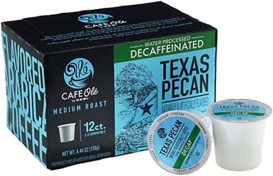 Amazon.com: Cafe Ole Texas Pecan DECAF k-cup coffee 12. cts. (Pack