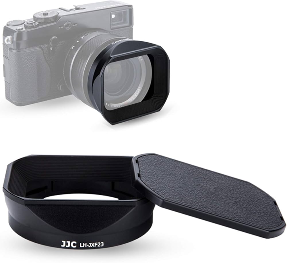 Amazon | JJC メタル 正方形 レンズフード + フードキャップ 富士