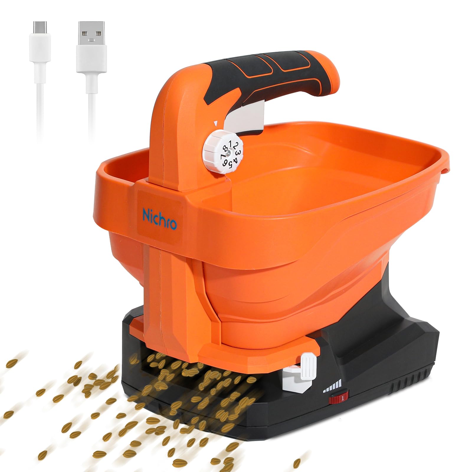 Amazon.com : nichro Handheld Electric Salt & Seed Spreader, Type-C