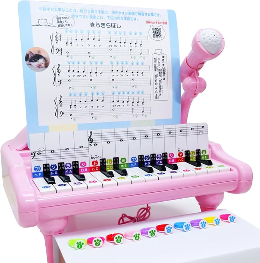 Amazon.co.jp: ミニピアノ 24鍵盤 ＋【付属品3点セット】 ミニピアノ