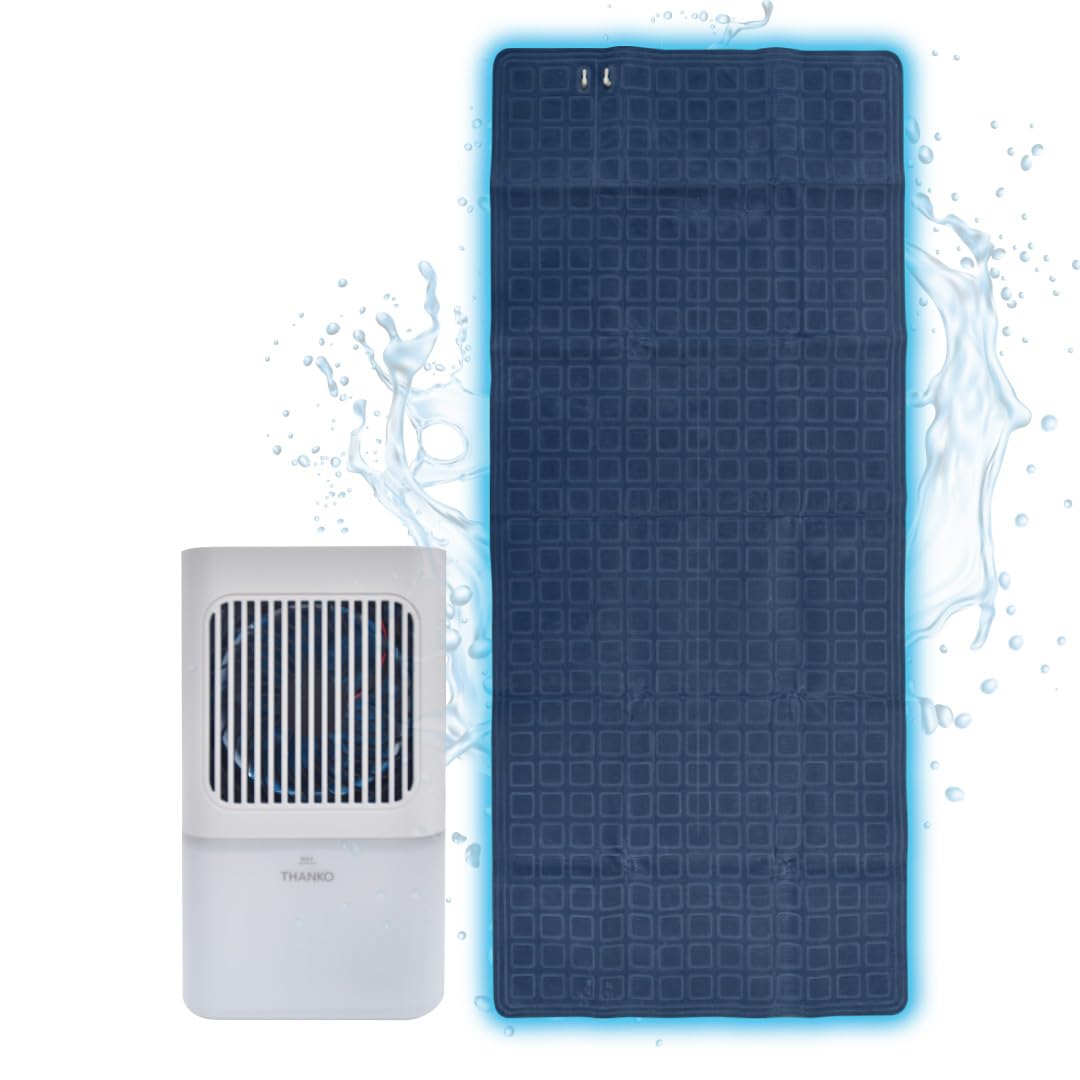 Amazon | THANKO ひんやり水流快眠マット2 MBLTFLSWH ブルー 冷風扇
