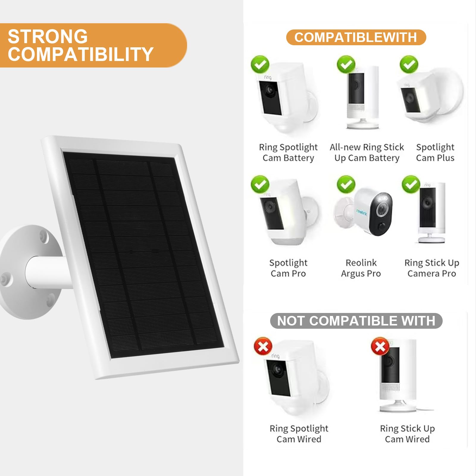 Amazon.com : 5W Solar Panel for Ring Camera Spotlight Cam Plus/Pro