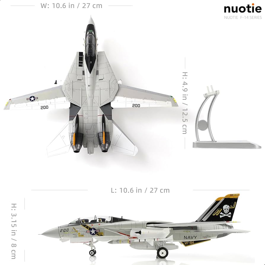 NUOTIE US Navy F-14 Tomcat 1/72 Modello di Aereo da Combattimento