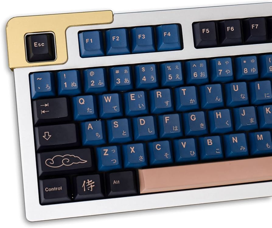 Amazon.com: Blue Samurai Keycaps 129 Keys Cherry Profile Dye Sub