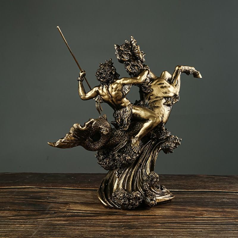 Amazon.co.jp: MOMOAO ギリシャア ポセイドン 海の神 ミニチュア