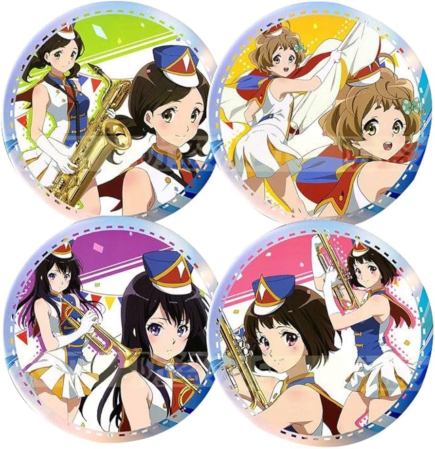 Amazon | 響け ユーフォニアム 缶バッジ 4点セット グッズ ブローチ 黄