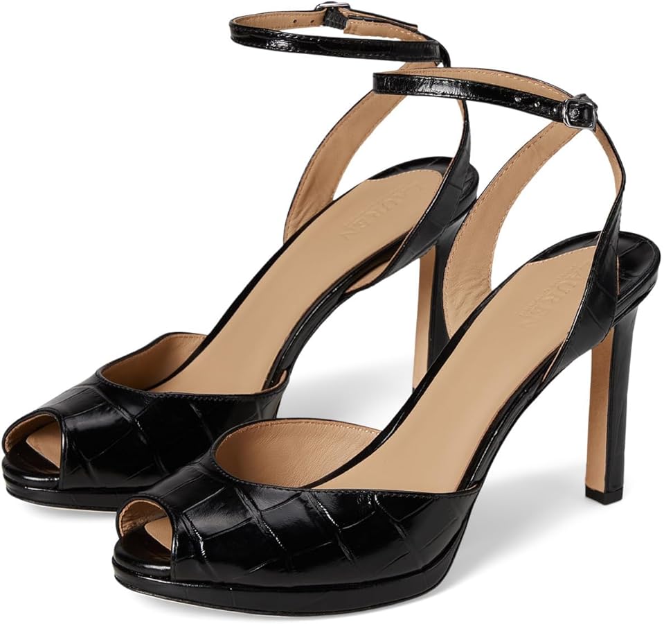 Amazon.com | Lauren Ralph Lauren Women's Kyla Crocodile-Embossed