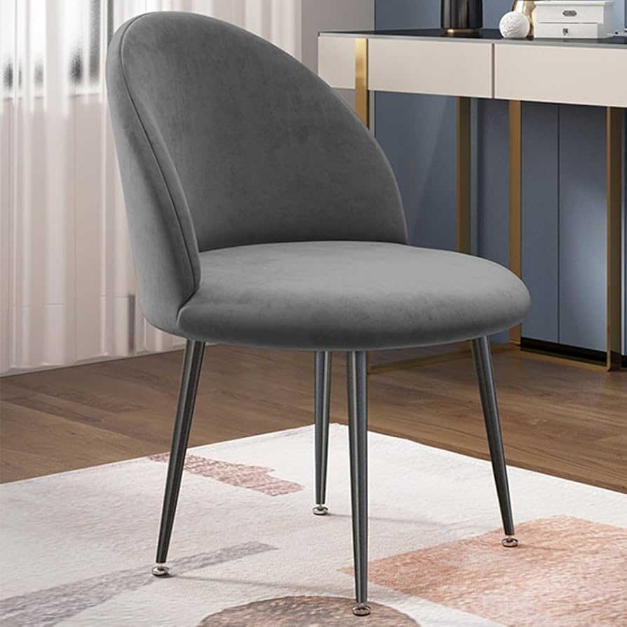 Amazon｜[ZLUKUO] ダイニングチェア グレー 灰色 ピンク シンプル