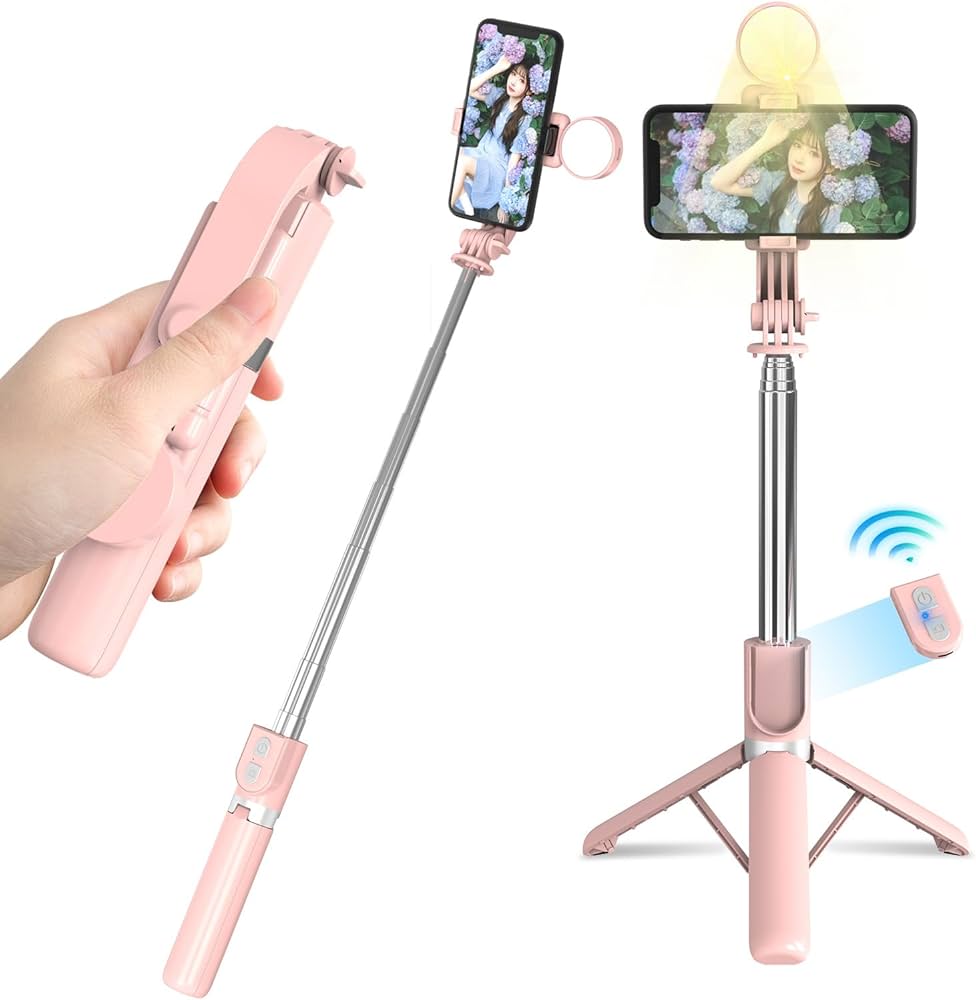Amazon | 自撮り棒 スマホ 三脚 【2024最新ミニモデル】 自 撮り 棒