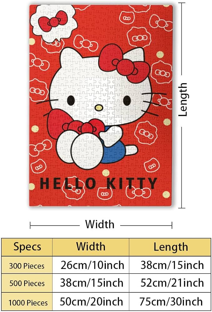 Amazon.co.jp: ハローキティ 赤 1000ピース パズル ジグソーパズル