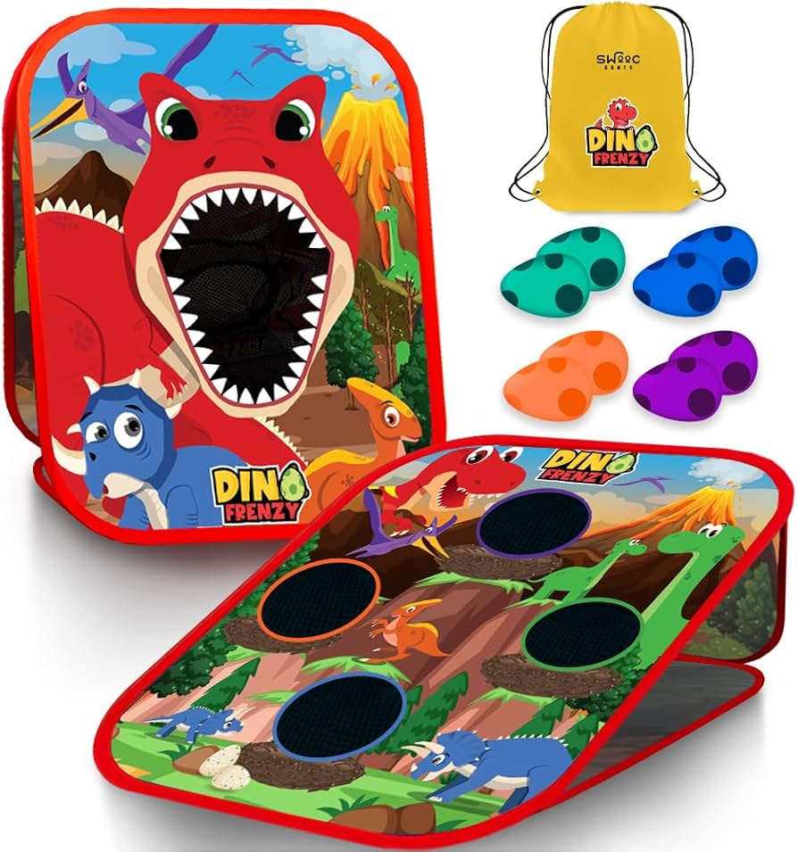 Amazon.com: Swooc Games® - Dino Frenzy™ | 2-in-1 Corn Hole Games