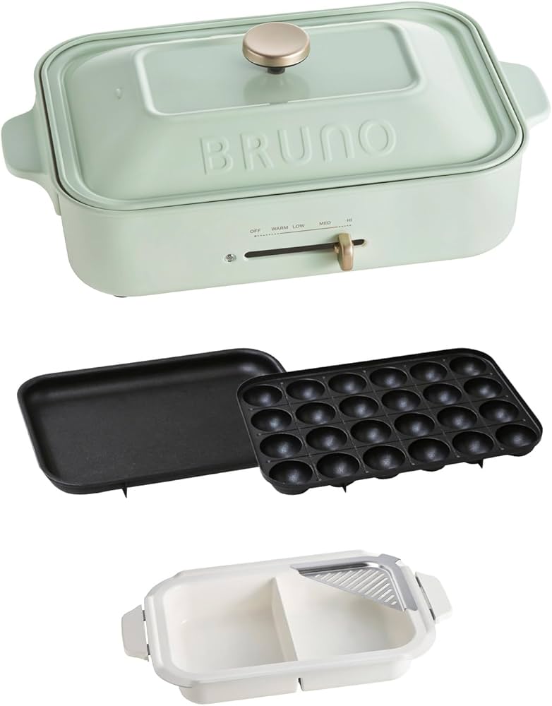 BRUNO コンパクトホットプレート 若草色 Amazon.co.jp: BRUNO ブルーノ