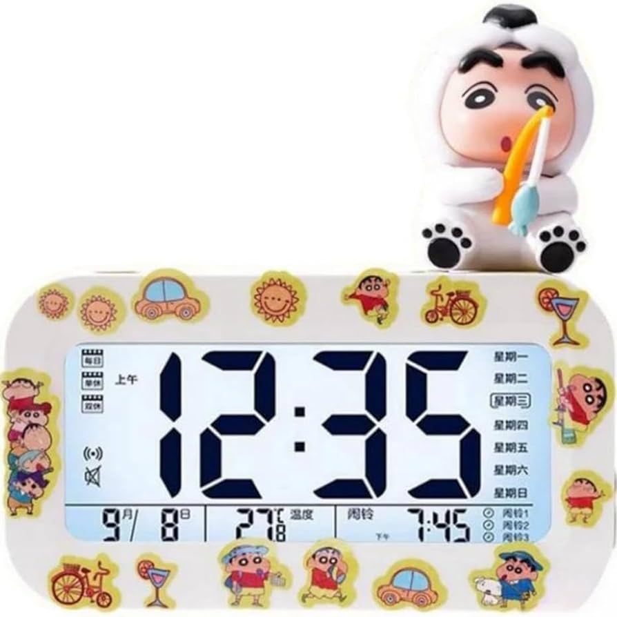 Amazon.co.jp: クレヨンしんちゃん 目覚まし時計 スピーカー 置き時計