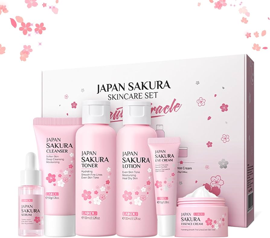 Amazon.co.jp: YAYAMIYA 洗顔料 アイクリーム 乳液 6点セット Sakura