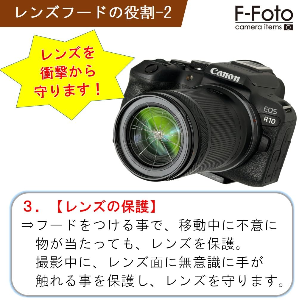 Amazon | F-Foto ES-52 レンズフード (対象レンズ: Canon EF-S 24mm F2