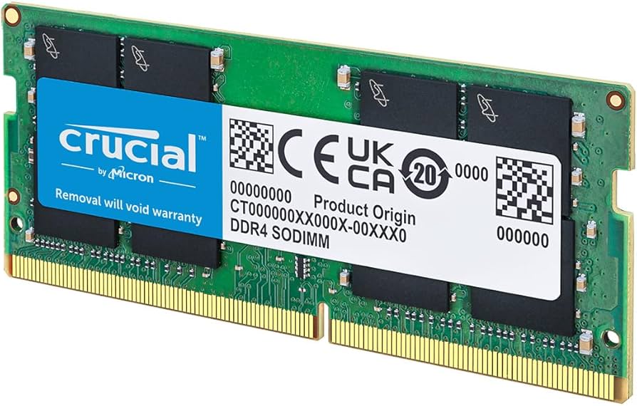 Crucial 32GB DDR4 RAM 3200MHz (PC4-25600), Downclockable to 2933