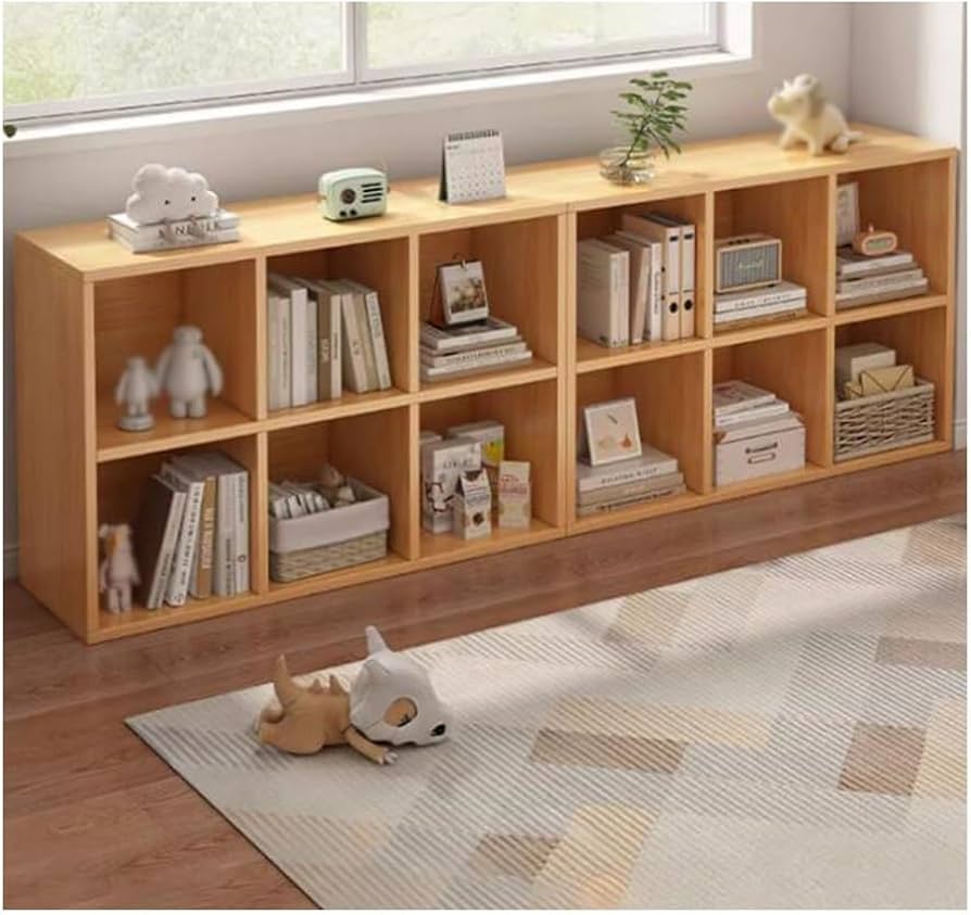 Amazon.com: GRRICEPL Wide Bookshelf, Wood Bookshelf, 2 Tier Modern