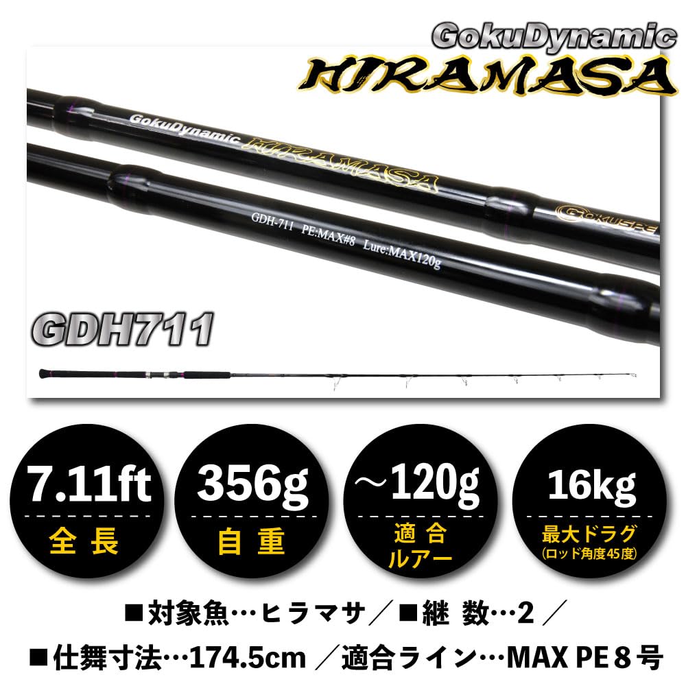 Amazon | ゴクスペ(Gokuspe) ヒラマサキャスティングロッド