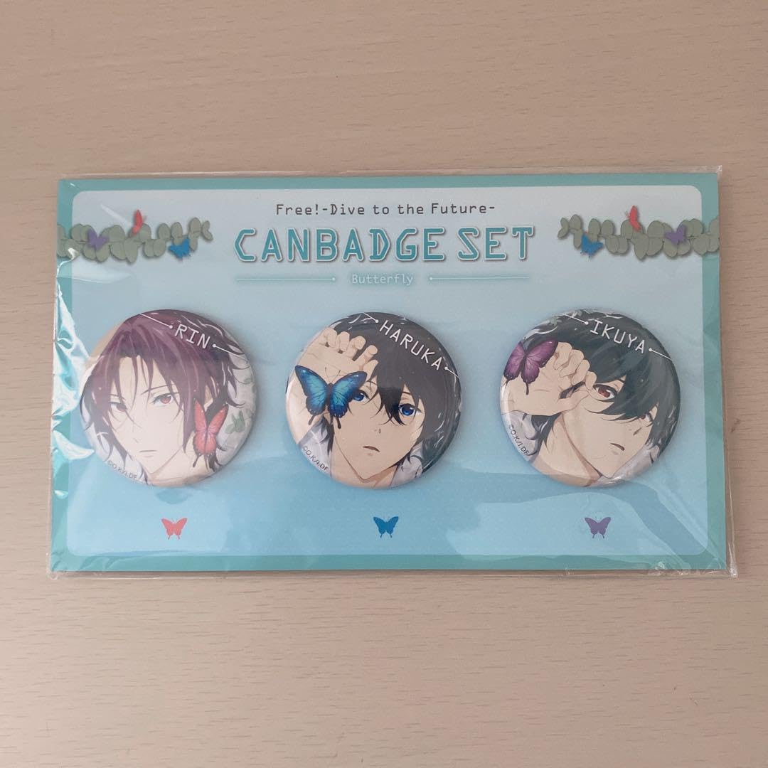 Amazon.co.jp: Free! DF 缶バッジ Butterfly 七瀬遙 松岡凛 桐嶋郁弥