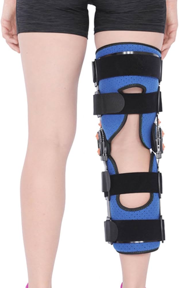 Amazon.co.jp: チャック付き膝関節固定装具、男性女性用ヒンジ式膝装具