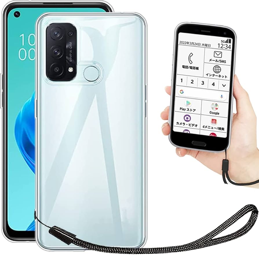 Amazon.co.jp: Oppo Reno5 A ケース クリア 透明 カバー 【 ストラップ