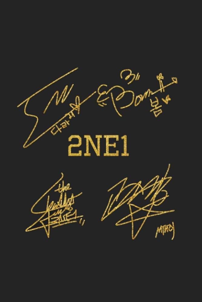 2NE1 Signatures: notebook Kpop journal . 2NE1 fans . 6 x 9 collage