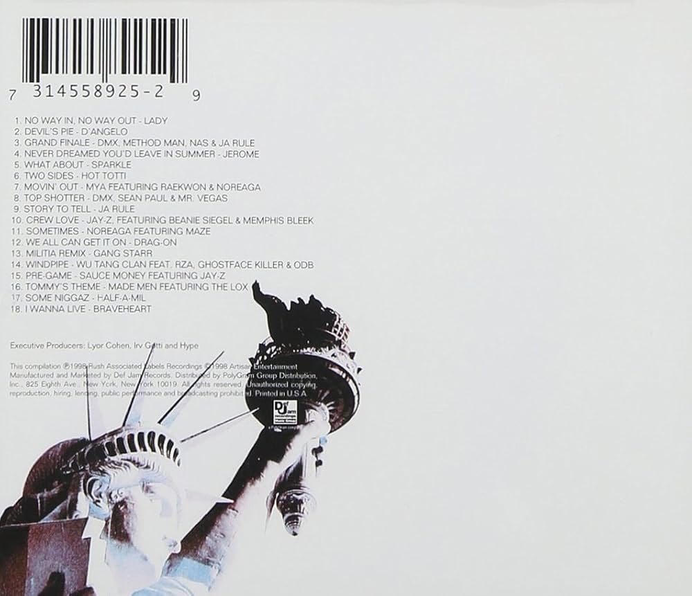 Lady, D'Angelo, Sparkle, Hot Totti, Mya, Ja Rule, Jay-Z, Noreaga