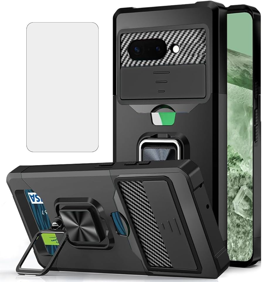 Amazon.co.jp: NKECXKJ Google Pixel 9a 用ケース + 强化 ガラス フ