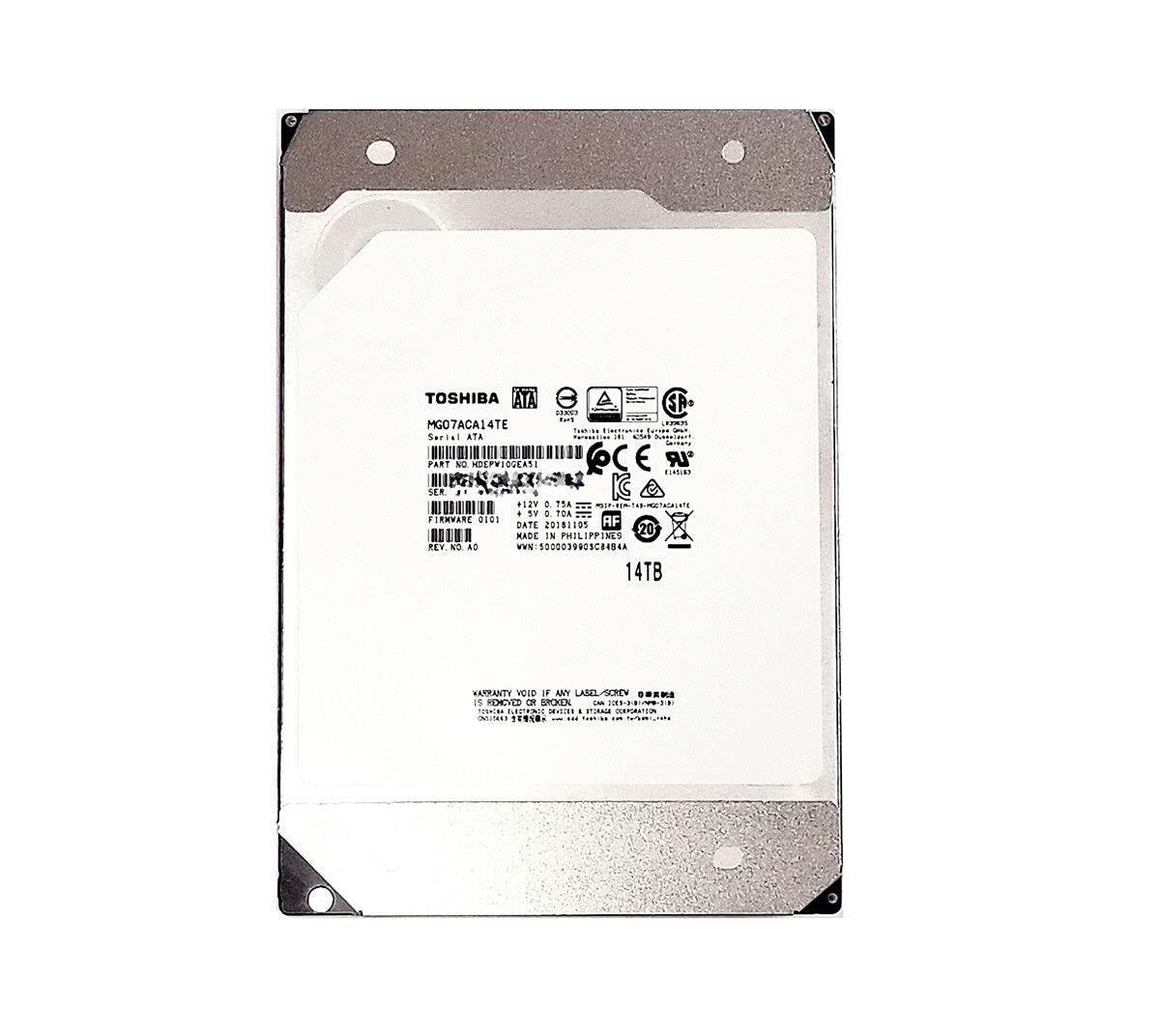 Amazon | 東芝 TOSHIBA 3.5インチ 14TB クラウド データ SATA 6 Gbit/s