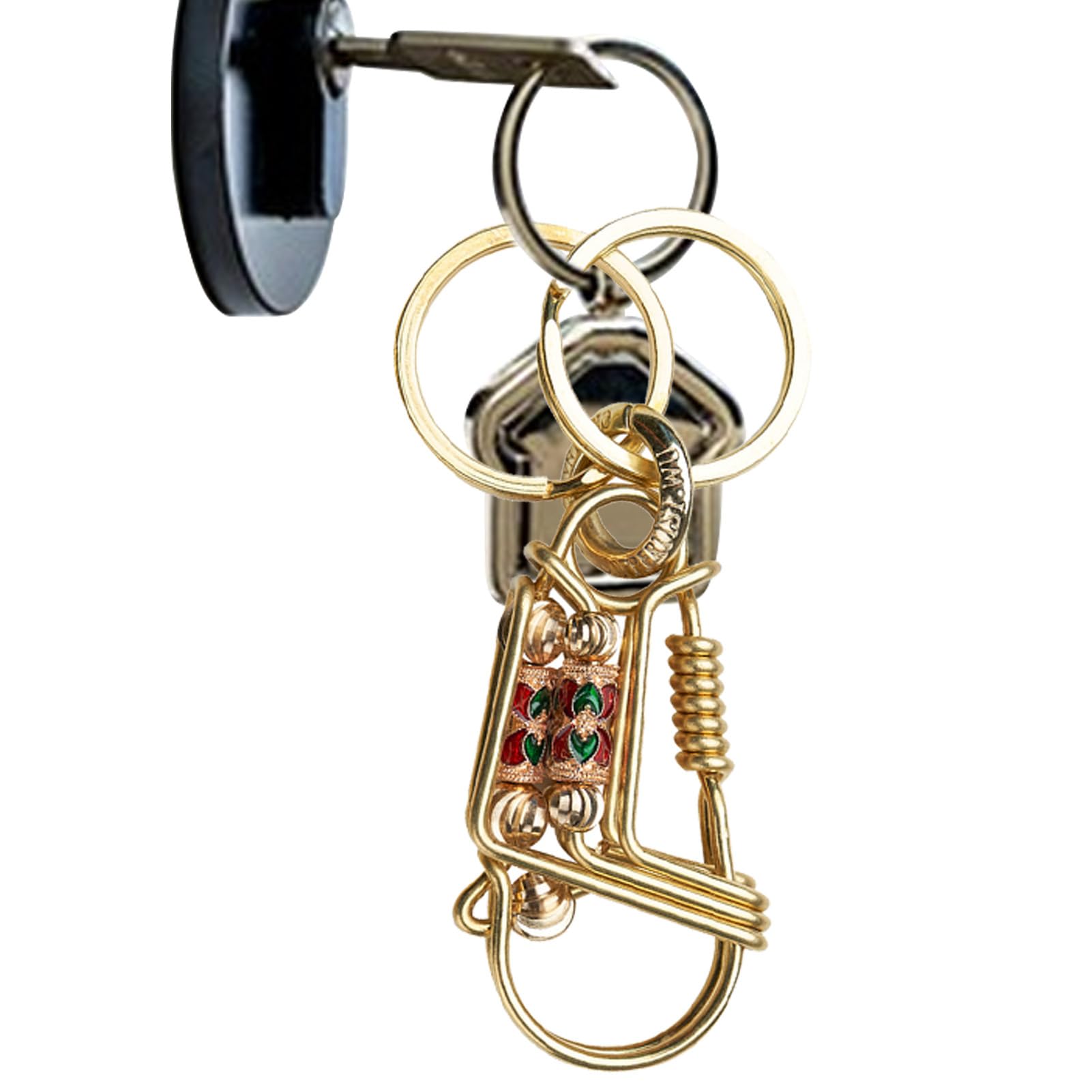 Amazon.co.jp: 女性用カラビナキーホルダー | ゴールドカラビナ