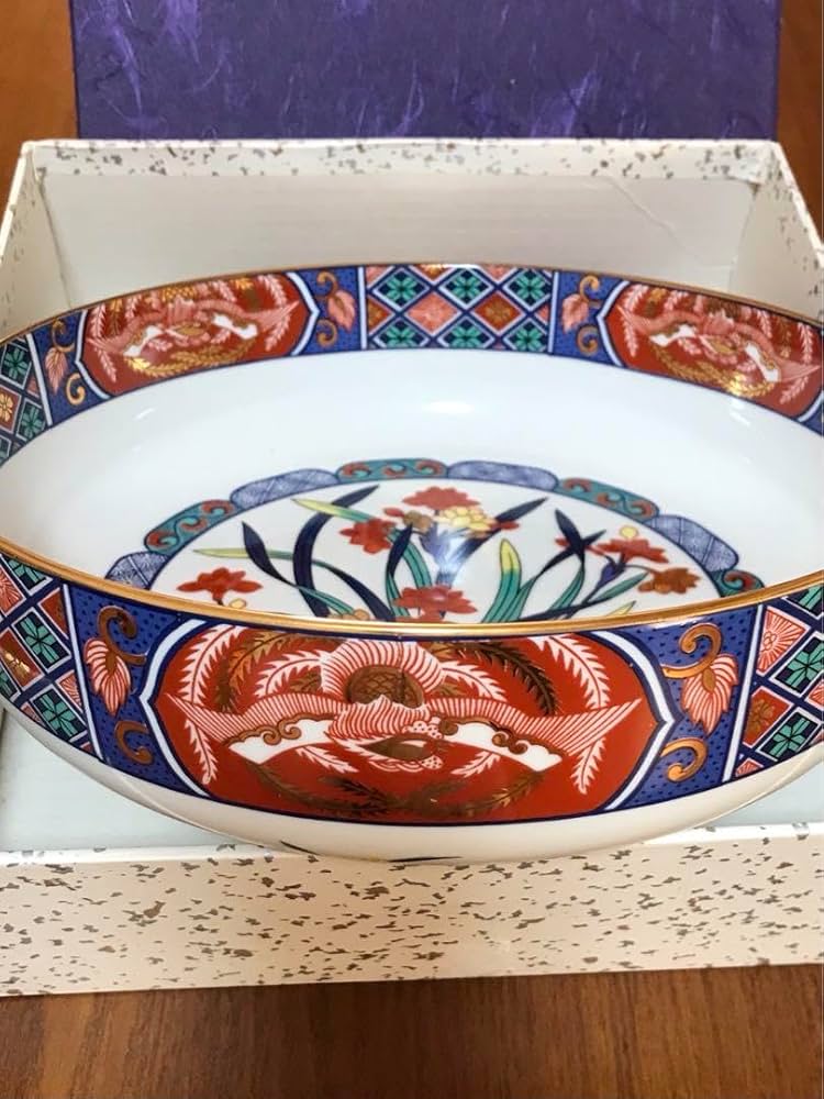 Amazon.co.jp: 佐賀県有田焼 幸山窯 錦水仙 盛鉢 : ホーム＆キッチン