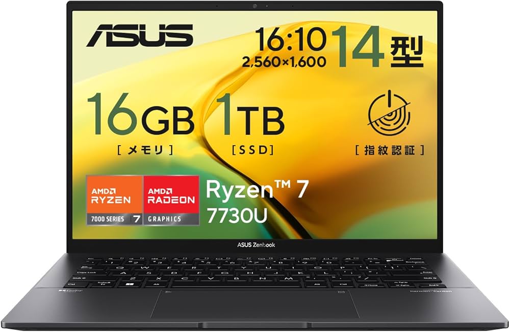 Amazon.co.jp: ASUS ノートパソコン Zenbook 14 UM3402YA 14型 AMD