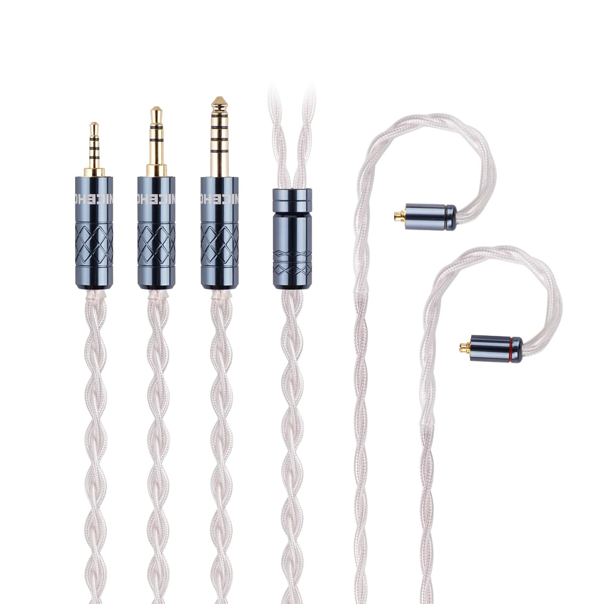 Amazon | NICEHCK SnowAg イヤホンケーブル 4芯 4N純銀と高導電性銅