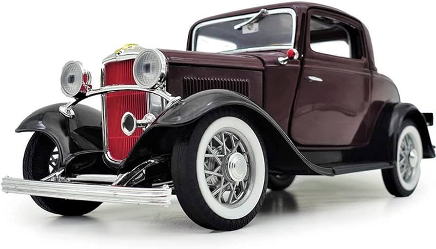 Amazon.com: Road Signature 1932 Ford 3-Window Coupe Burgundy with