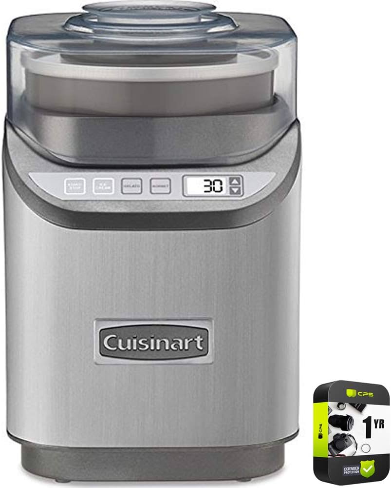 Amazon | Cuisinart ICE-70 Electronic Ice Cream Maker Brushed