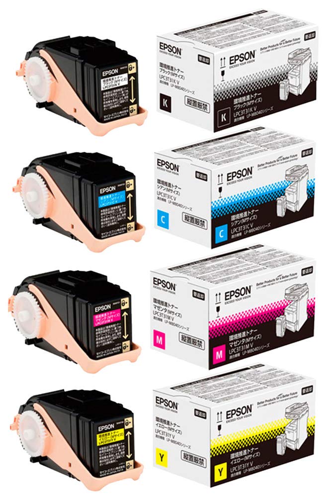 Amazon.co.jp: EPSON 環境推進トナーLPC3T31KV/CV/MV/YV 4色セット