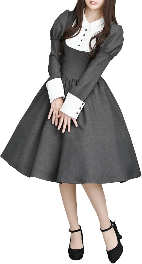 Amazon.co.jp: [NO.S PROJECT] クラシックレトロワンピース (S