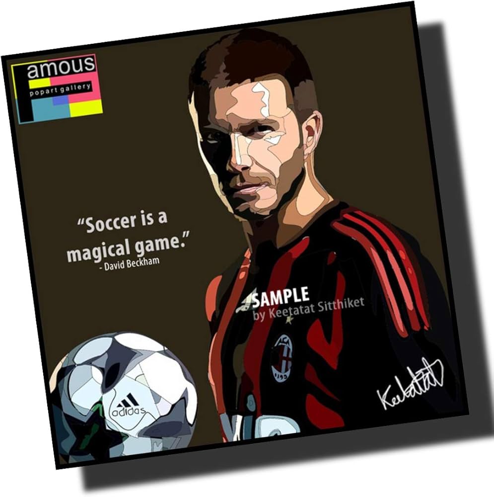 Amazon | デビッド・ベッカム ACミラン 海外サッカーグラフィック