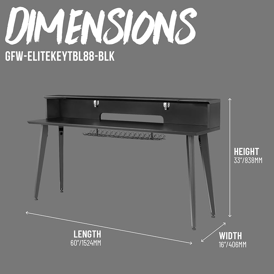 Amazon.com: Gator Frameworks Elite Series 88-Note Keyboard Desk