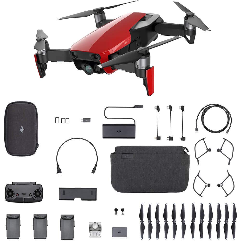 Amazon.com: DJI Mavic Air, Fly More Combo, Flame Red : Toys & Games