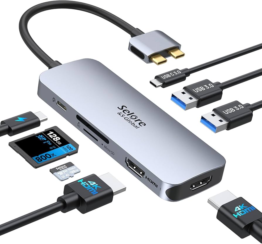 Amazon.com: Selore Docking Station for MacBook Pro Air, USB C Hub